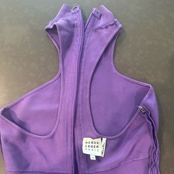 Herve Leger Icon Racer Mini Dress - Picture 6 of 7